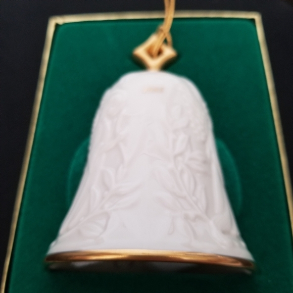 Other - Vintage 1985 Lenox Christmas Bell Angel Ornament 24kt Gold Trim Orginal Box